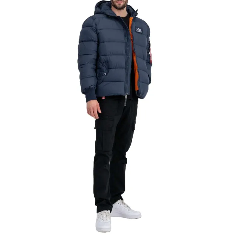 Alpha Industries Herren Daunenjacke Hooded Puffer Alpha FD rep.blue