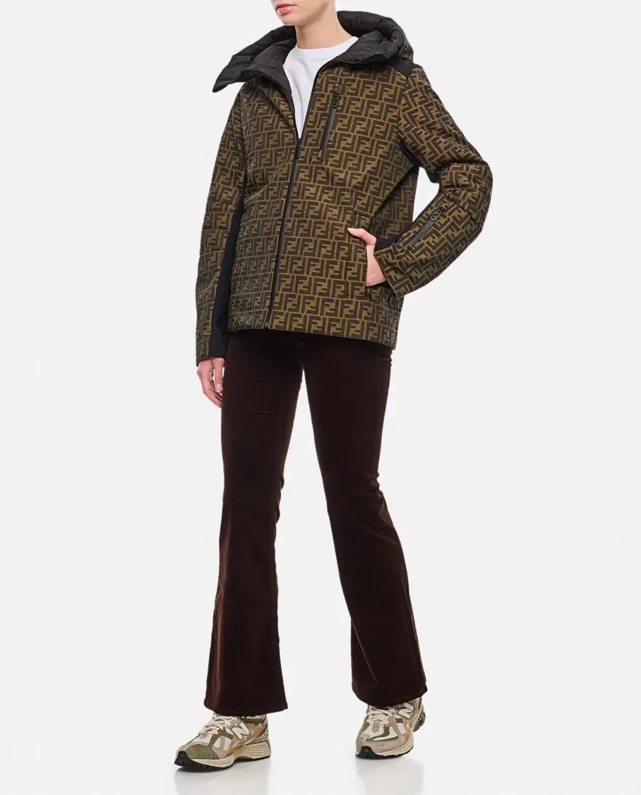   Fendi  Ski Canvas Logo Jacket Brown  Übergangsjacke 