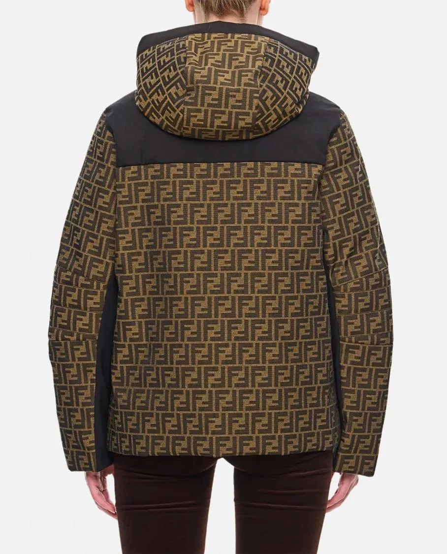   Fendi  Ski Canvas Logo Jacket Brown  Übergangsjacke 