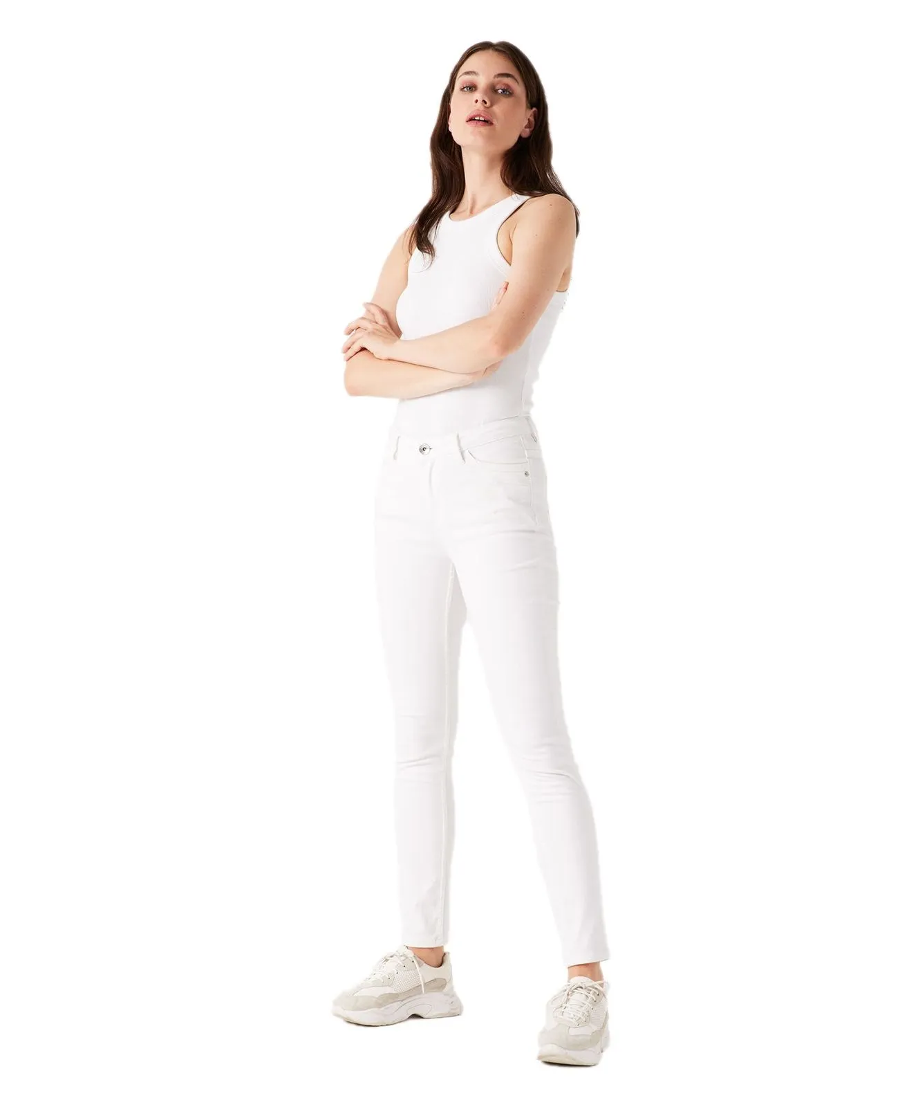 Garcia Celia Jeans Super-Slim Fit aus weißen Stretch-Denim