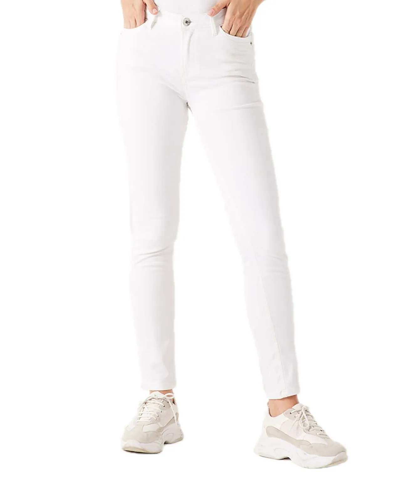 Garcia Celia Jeans Super-Slim Fit aus weißen Stretch-Denim