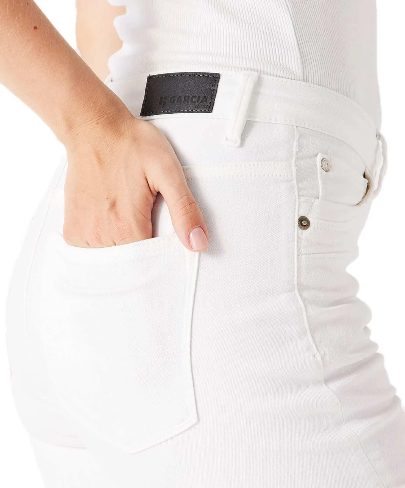 Garcia Celia Jeans Super-Slim Fit aus weißen Stretch-Denim