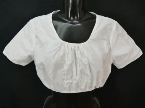 Gr.42 Dirndlbluse süße Bluse für Dirndl Baumwolle mit Spitze B9382