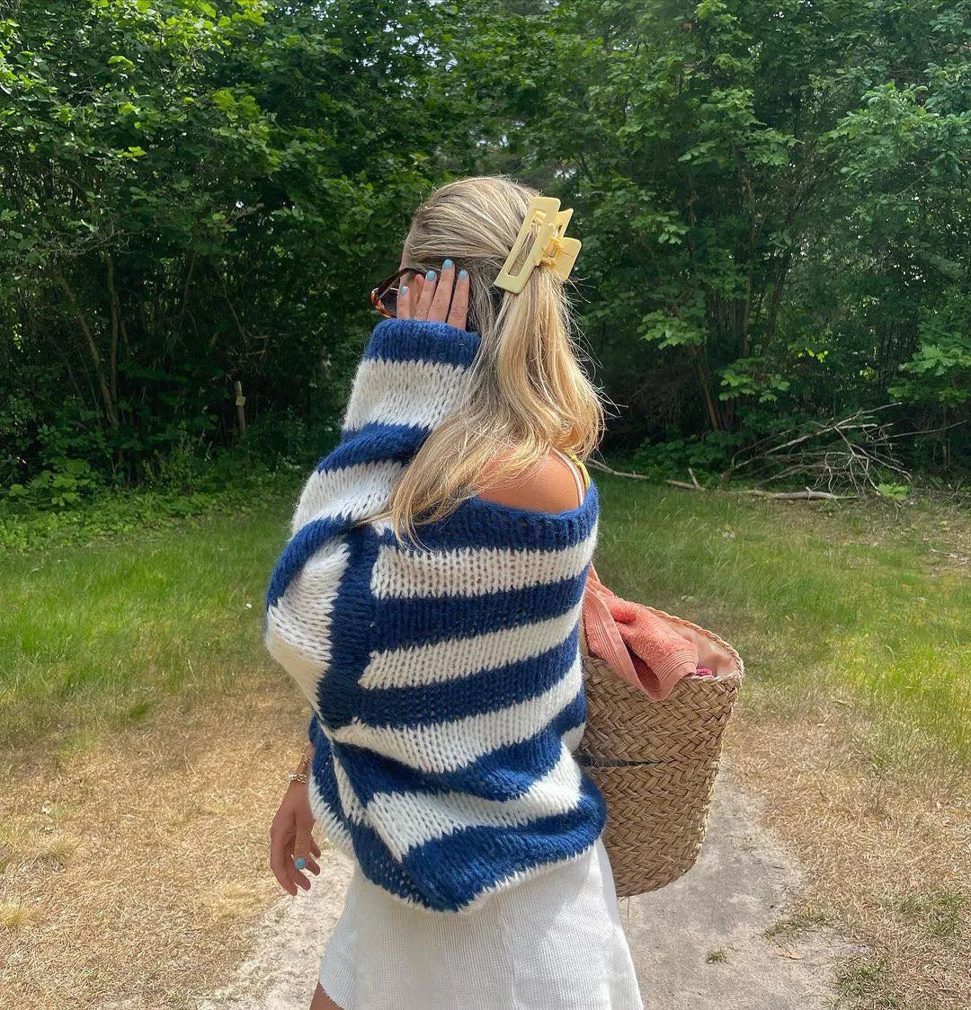 Heidi-Mode | Gestreifte Strick Winterpullover