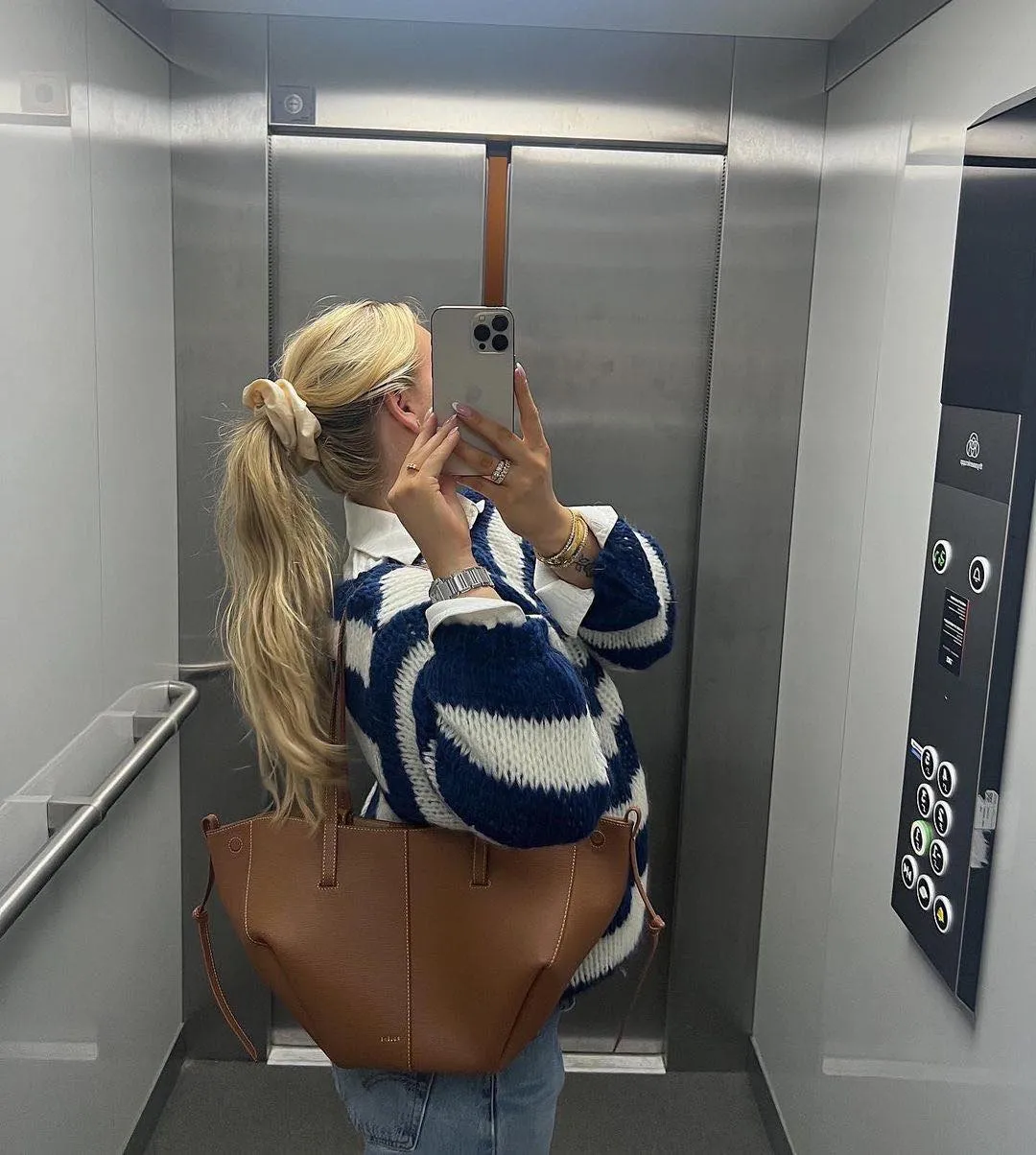 Heidi-Mode | Gestreifte Strick Winterpullover