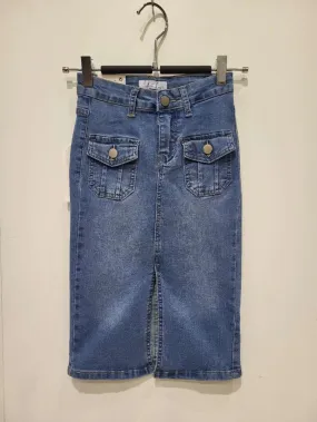 LANGER JEANSROCK
