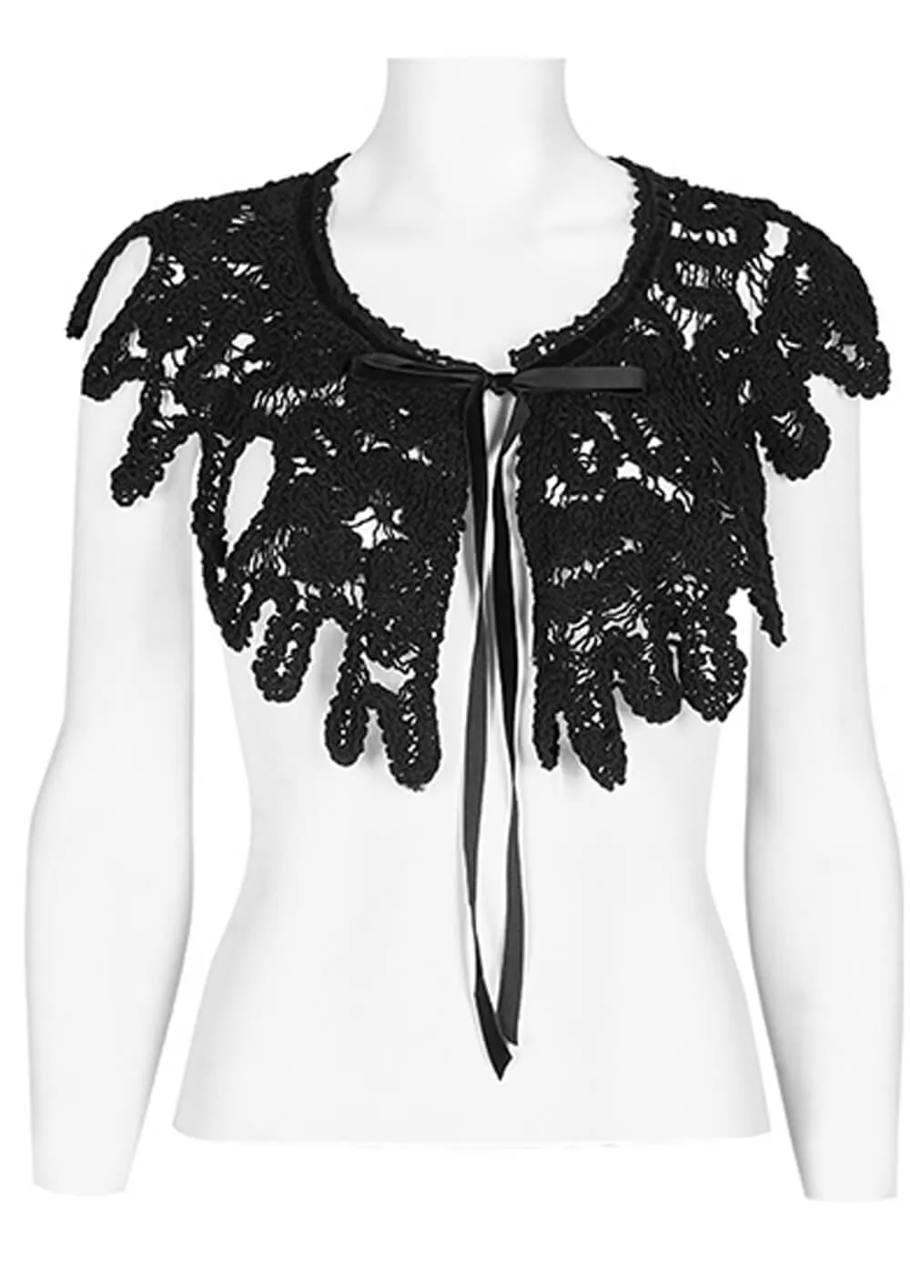 Punk Rave Hallow Lace Kragen Schwarz