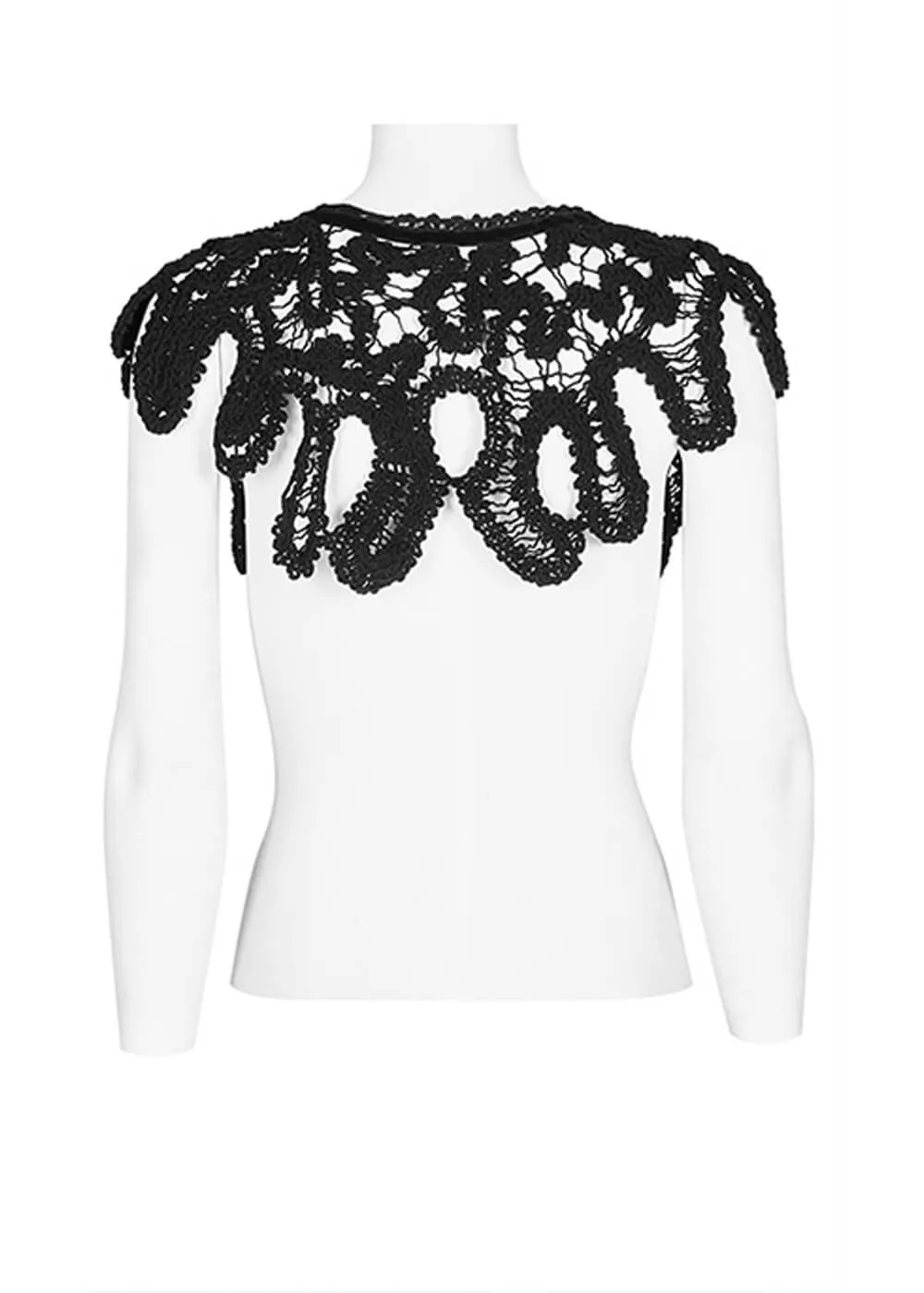 Punk Rave Hallow Lace Kragen Schwarz
