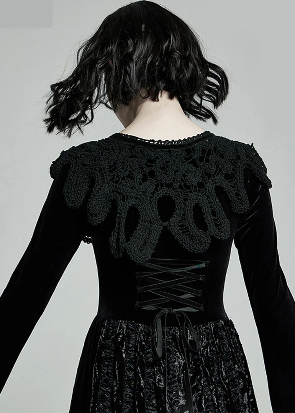 Punk Rave Hallow Lace Kragen Schwarz