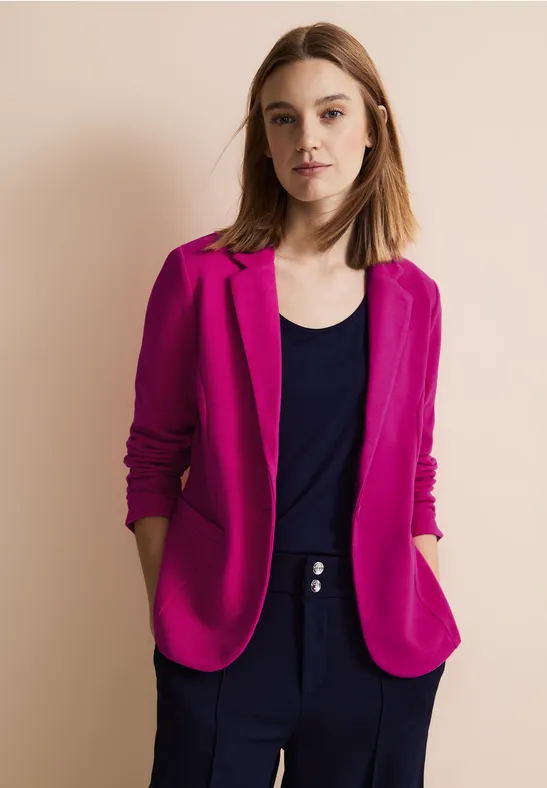 Street One Basic Blazer mit Raffungen 